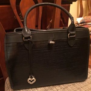 Black leather purse